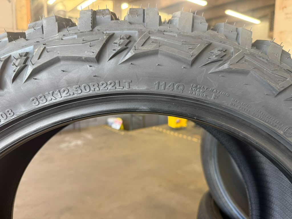 LT33X12.50R22 Set (4 Brand New Tires!!) Thunderer Trac Grip MT