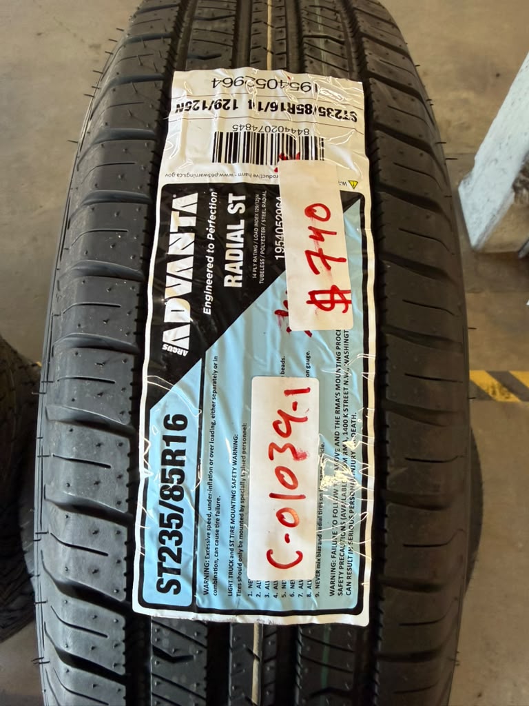 ST235/85R16  Set (4 New Tires) Advanta ST Radial