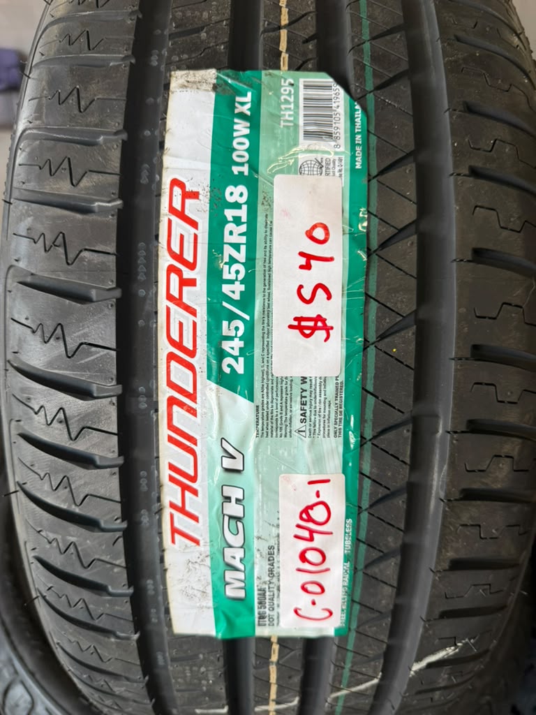 245/45R18 Set (4 Brand New Tires!!) Thunderer Mach 5