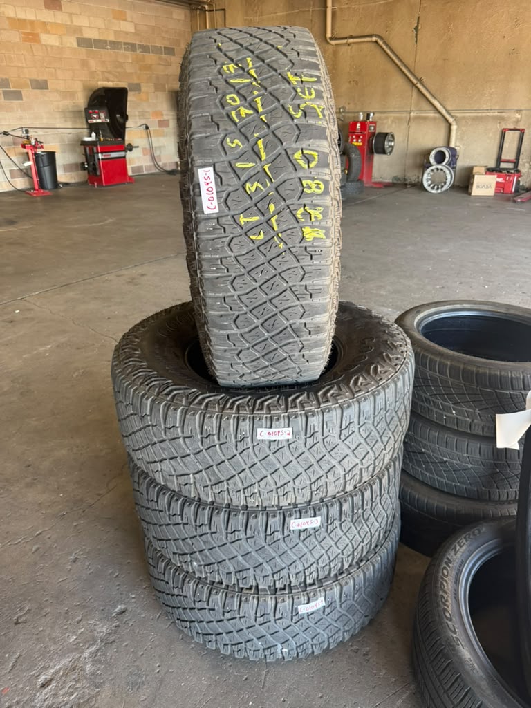 LT315/70R17 Set (4 Used Tires) Goodyear Wrangler Territory MT