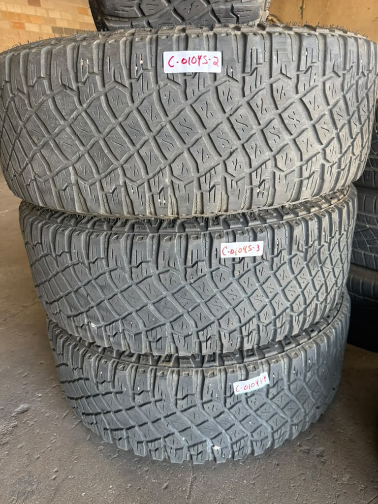 LT315/70R17 Set (4 Used Tires) Goodyear Wrangler Territory MT