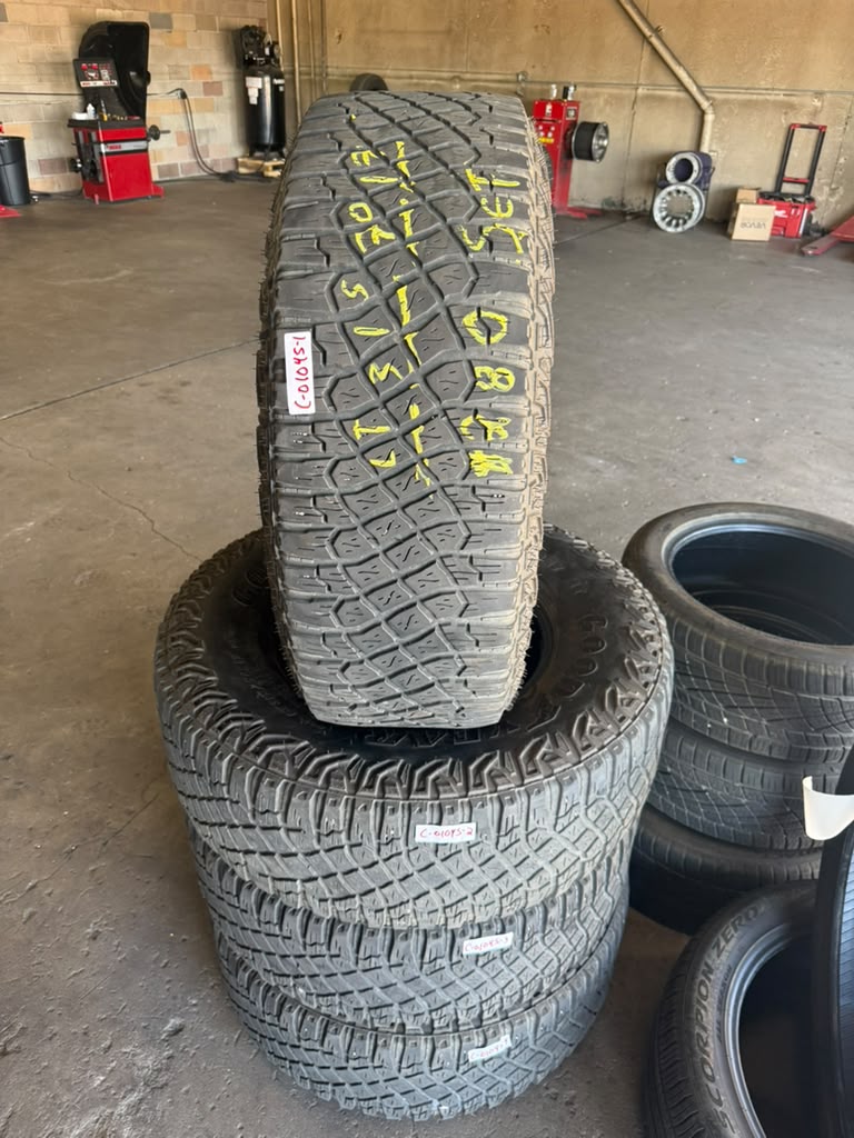 LT315/70R17 Set (4 Used Tires) Goodyear Wrangler Territory MT
