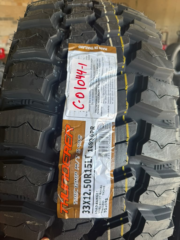 LT33X12.50R15 Set (4 Brand New Tires!!) Thunderer Trac Grip MT