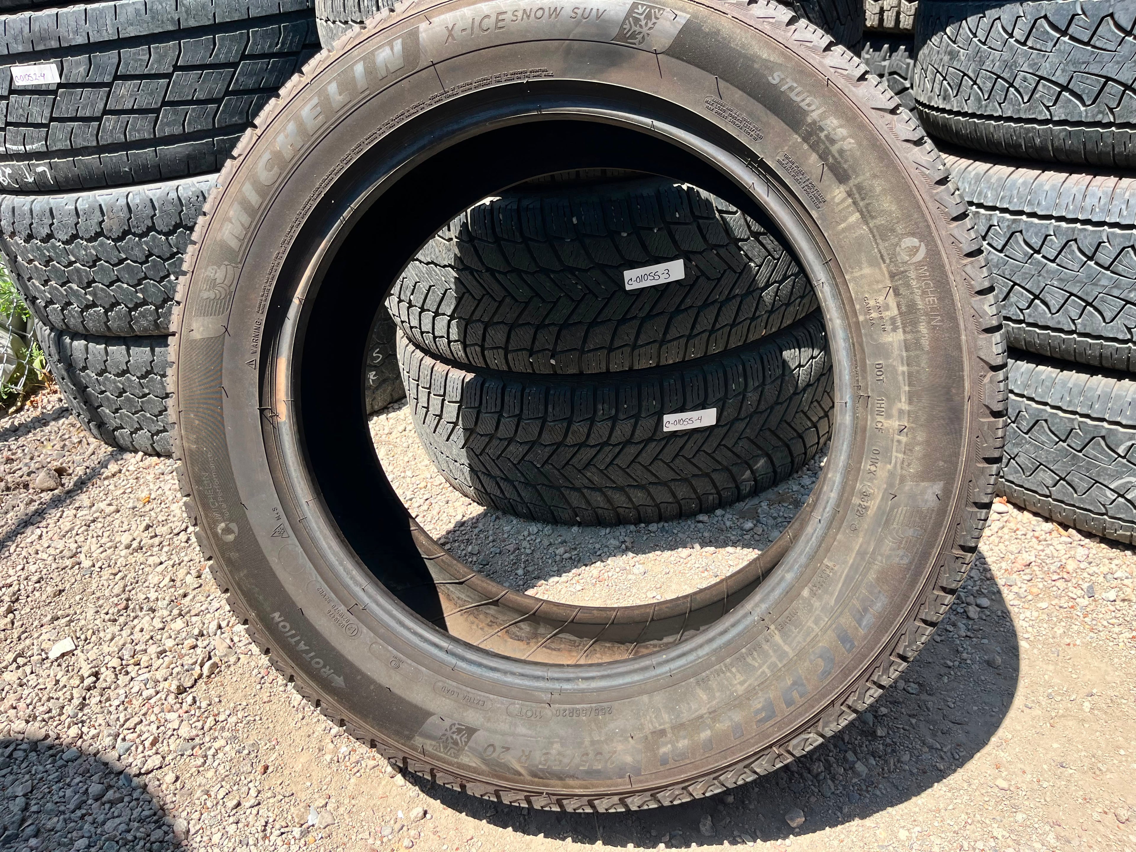 255/55R20 Set (4 Used Tires) Michelin X-ice