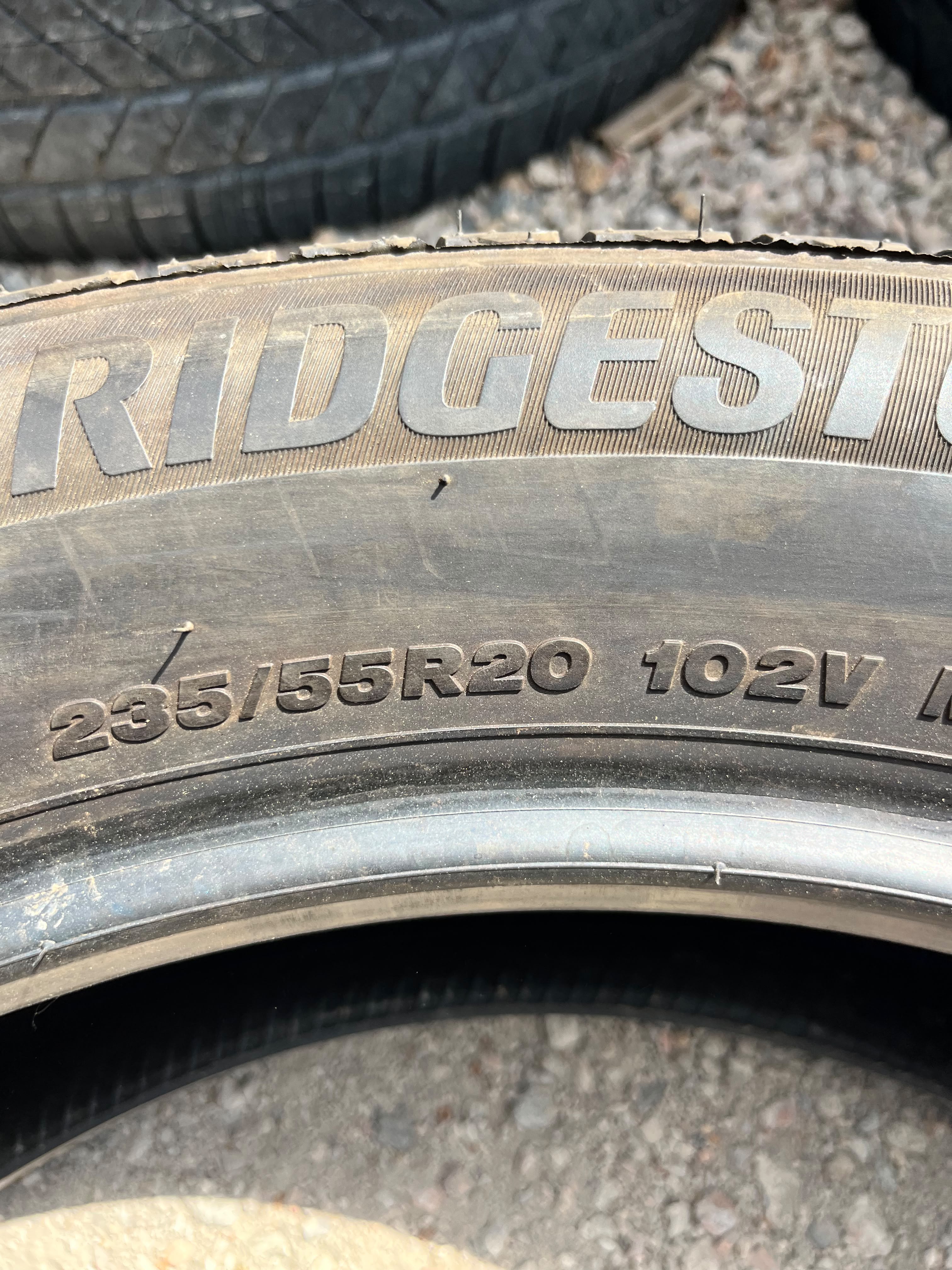 235/55R20 Pair (2 Used Tires) Bridgestone Alenza as Ultra (Snow Tires)