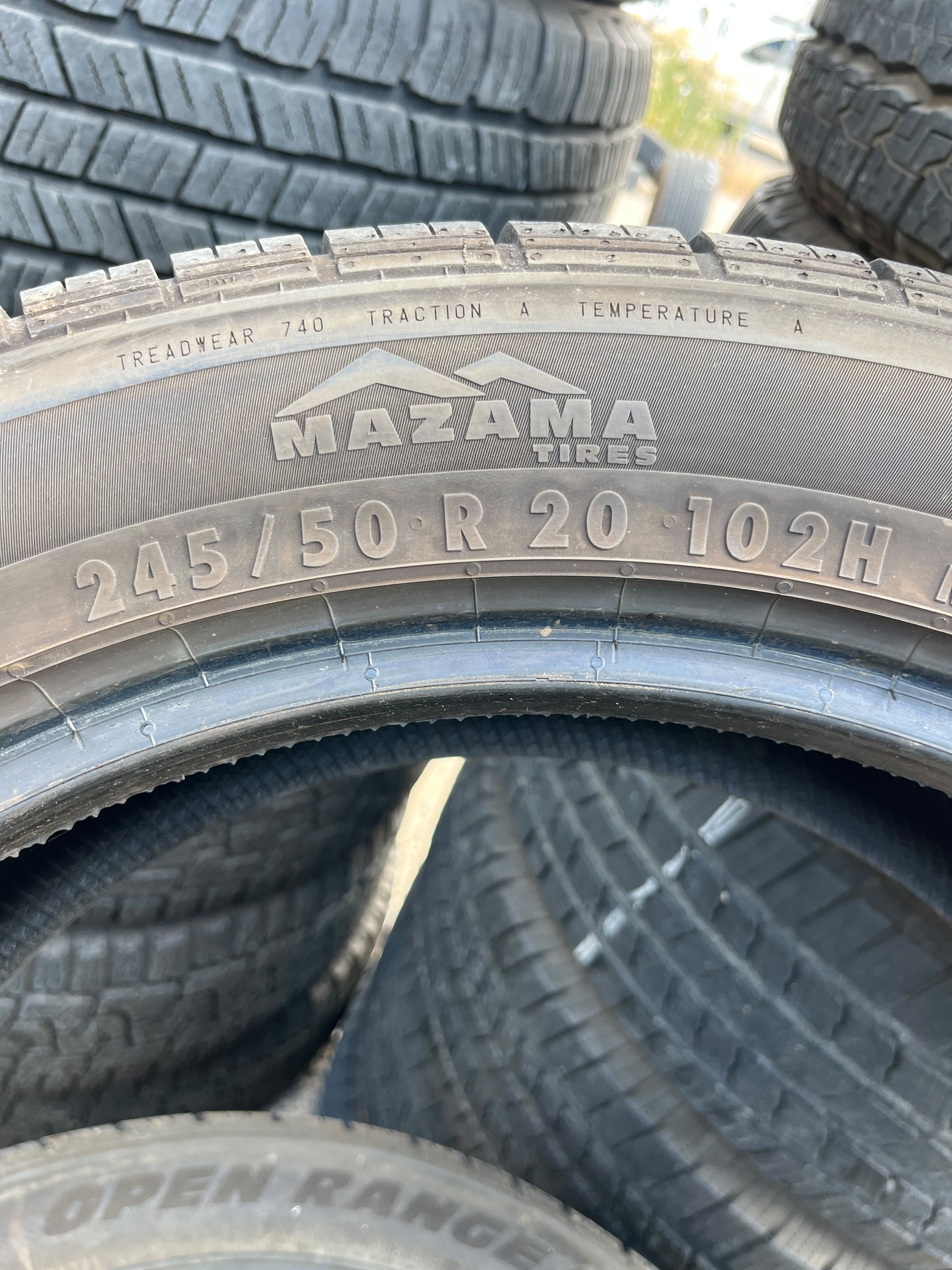 245/50R20 Set (4 Used Tires) Mazama Tires Open Range HTS