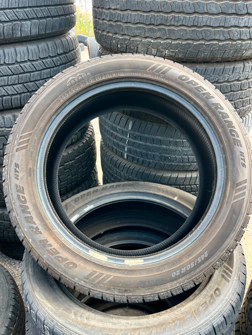 245/50R20 Set (4 Used Tires) Mazama Tires Open Range HTS