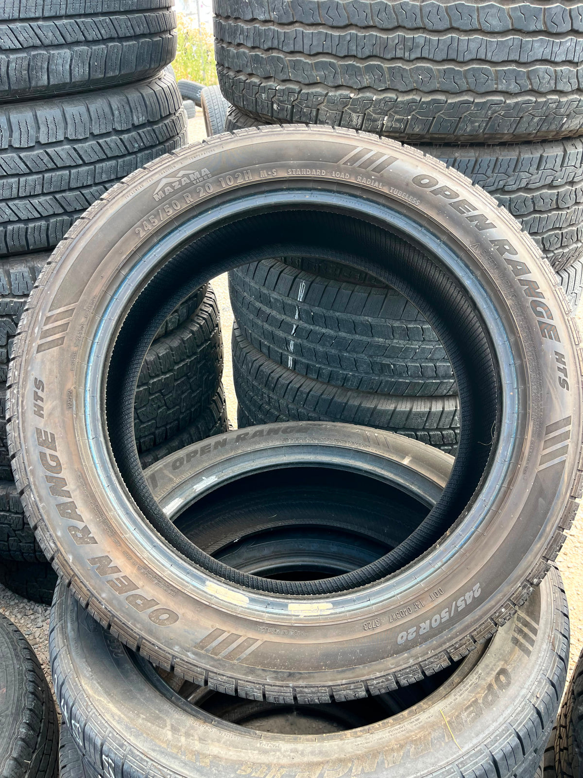 245/50R20 Set (4 Used Tires) Mazama Tires Open Range HTS