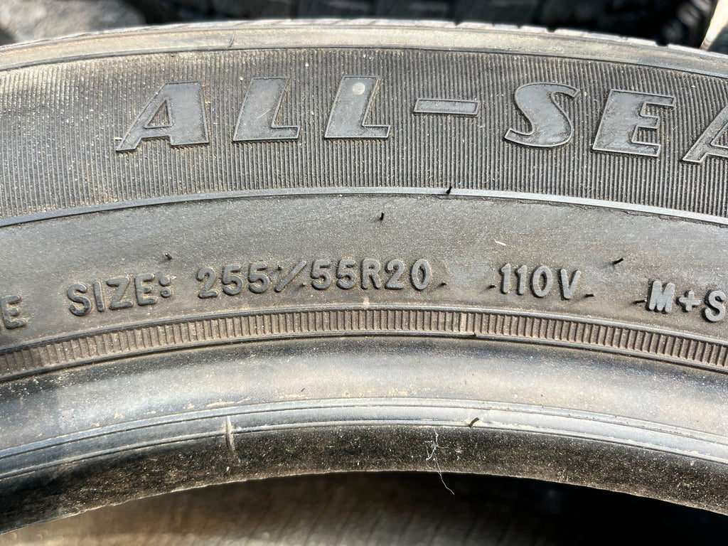 255/55R20 Pair (2 Used Tires) Goodyear Reliant