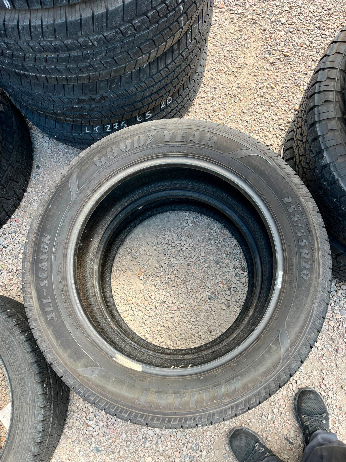 255/55R20 Pair (2 Used Tires) Goodyear Reliant