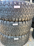 LT285/60R20 (3 Used Tires) BFGoodrich KO2