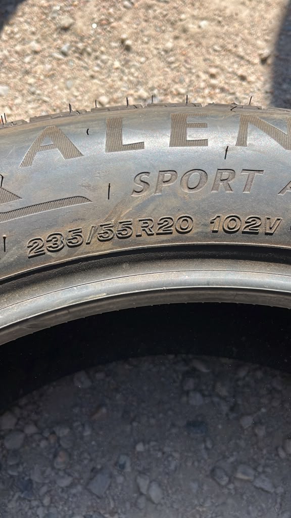 235/55R20 Pair (2 Used Tires) Bridgestone Alenza Sport