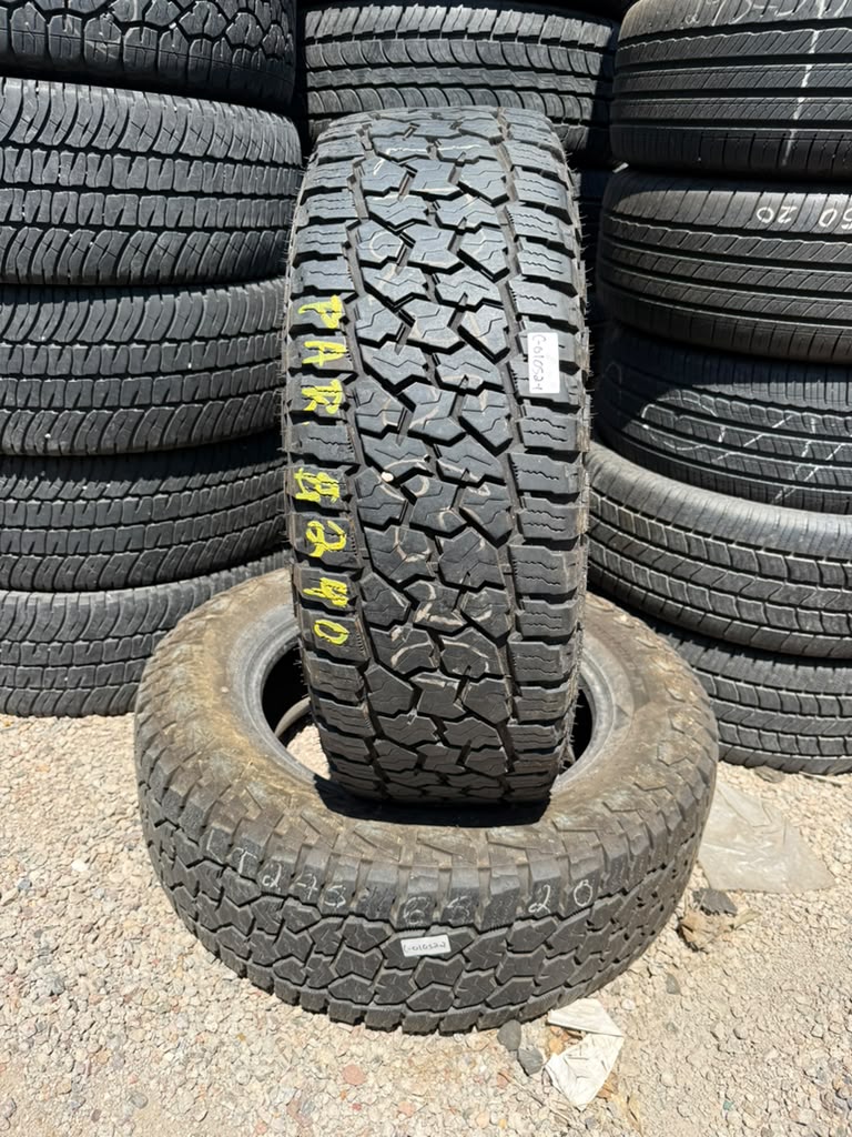 LT275/65R20 Pair (2 Used Tires) Cooper Discoverer Stronghold