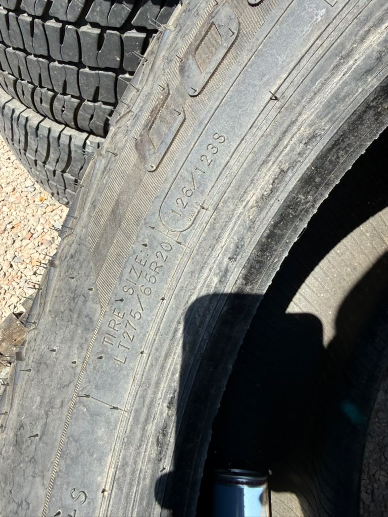 LT275/65R20 Pair (2 Used Tires) Cooper Discoverer Stronghold
