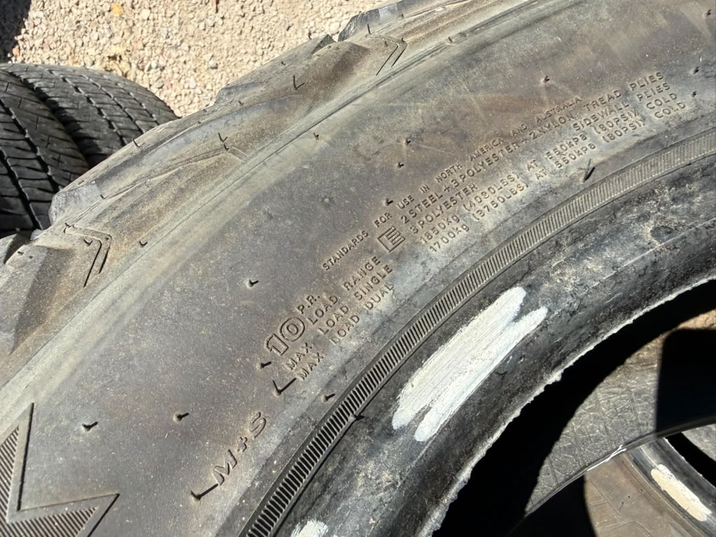 LT295/65R20 Pair (2 Used Tires) Hankook Dynapro MT2