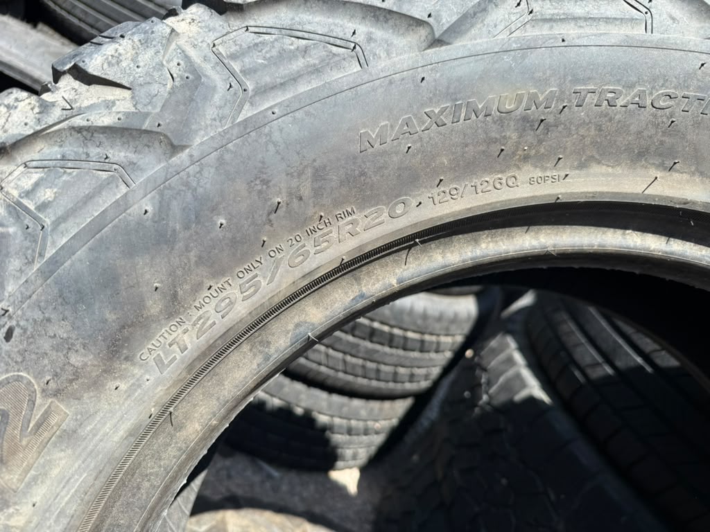 LT295/65R20 Pair (2 Used Tires) Hankook Dynapro MT2