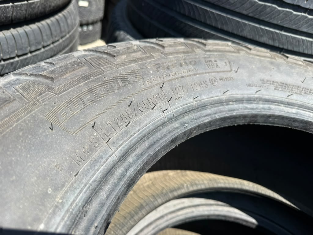 LT285/65R20 Pair (2 Used Tires) Cooper Discoverer AT3