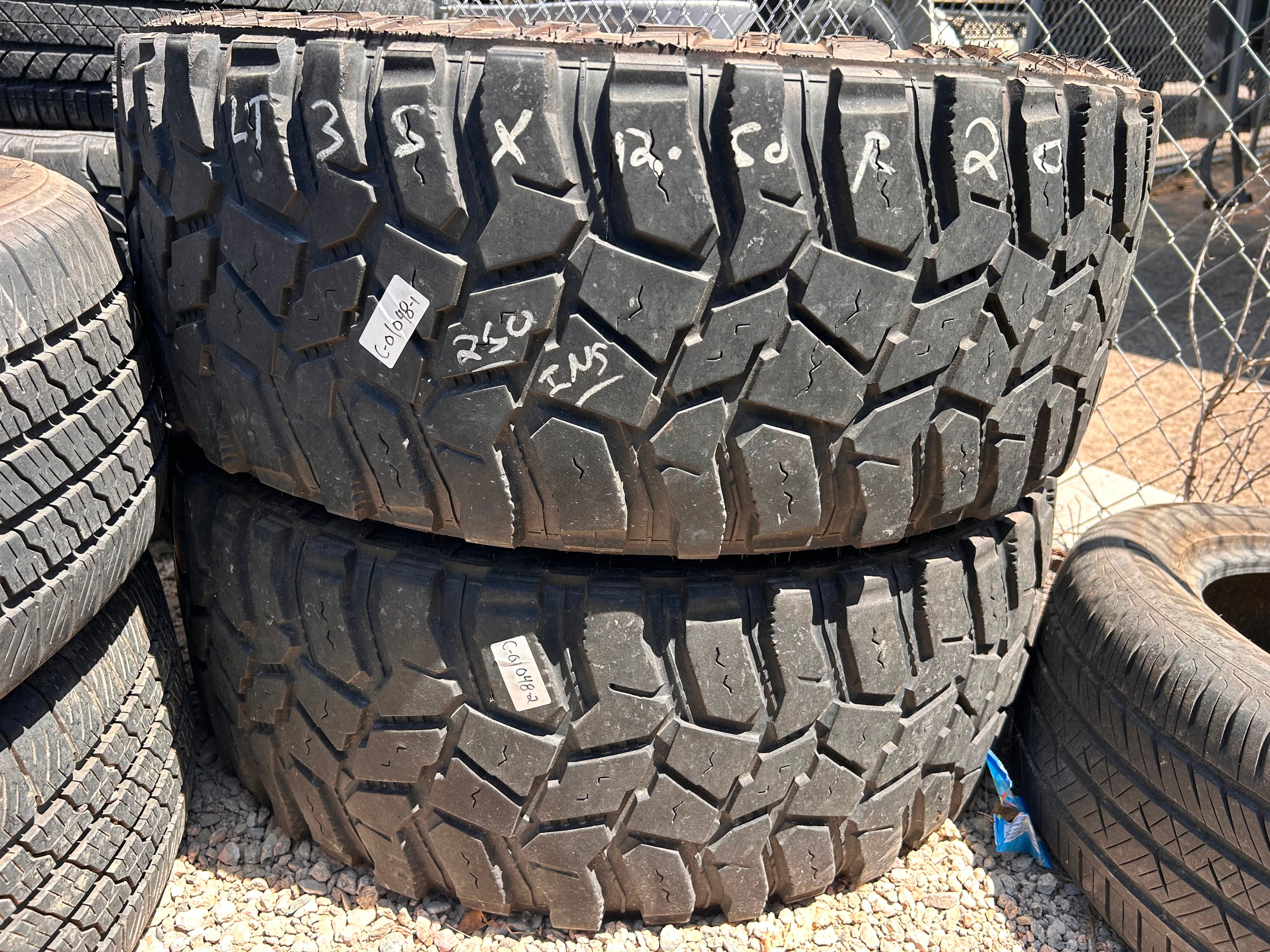 LT35X12.50R20 Pair (2 Used Tires) Cooper Discoverer STT Pro