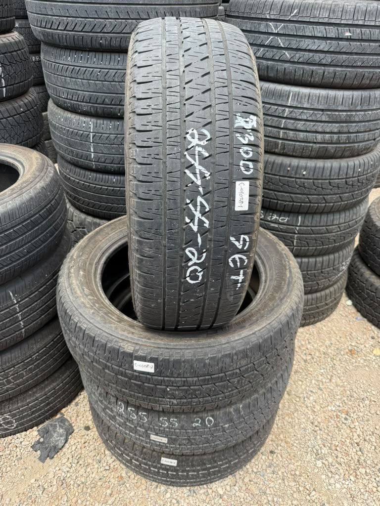 255/55R20 Set (4 Used Tires) Bridgestone dueler Alenza