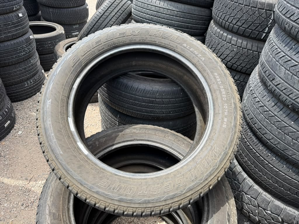 255/55R20 Set (4 Used Tires) Bridgestone dueler Alenza