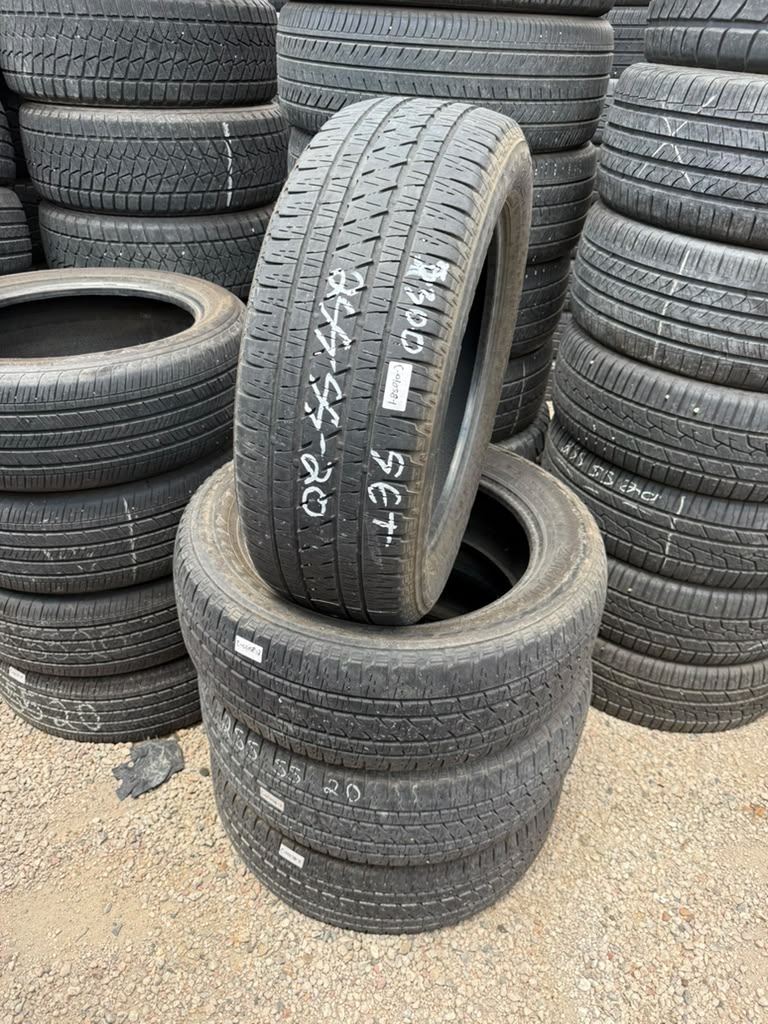 255/55R20 Set (4 Used Tires) Bridgestone dueler Alenza
