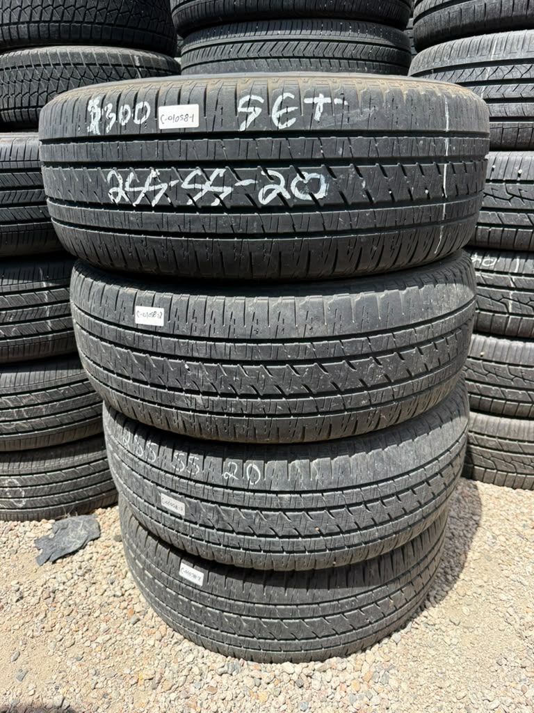 255/55R20 Set (4 Used Tires) Bridgestone dueler Alenza