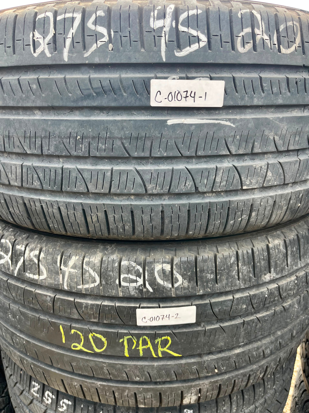275/45R20 Pair (2 Used Tires) Pirelli Scorpion