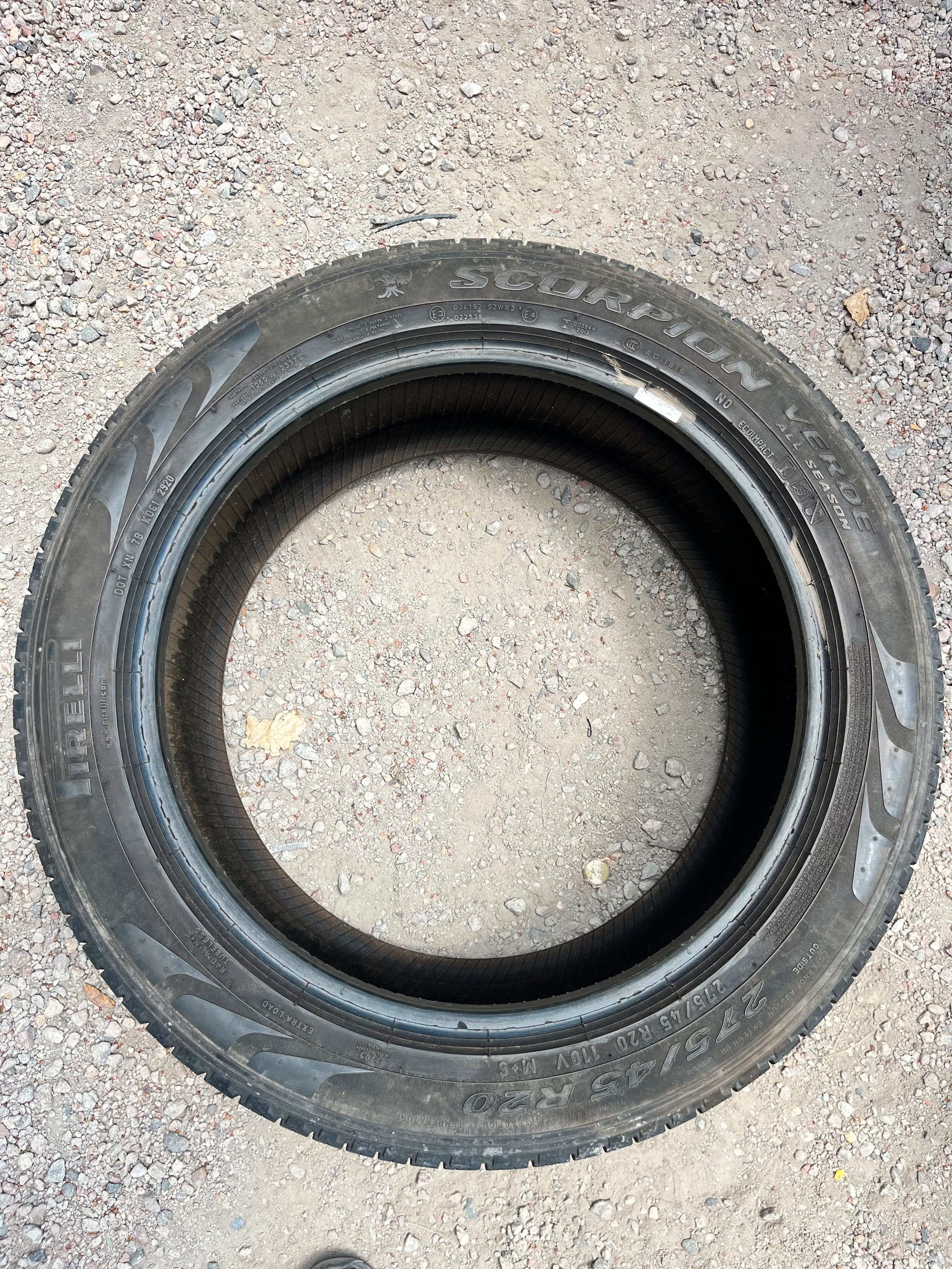 275/45R20 Pair (2 Used Tires) Pirelli Scorpion