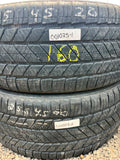 255/45R20 Pair (2 Used Tires) Bridgestone Alenza AS Ultra