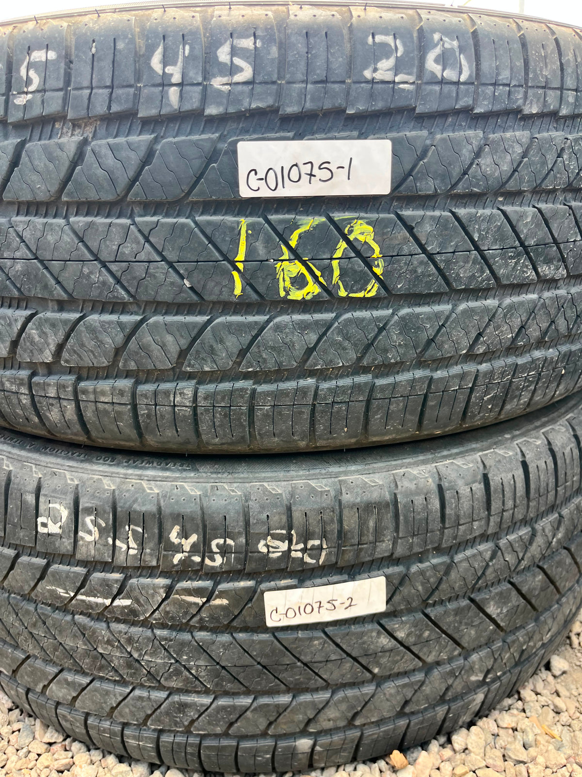255/45R20 Pair (2 Used Tires) Bridgestone Alenza AS Ultra