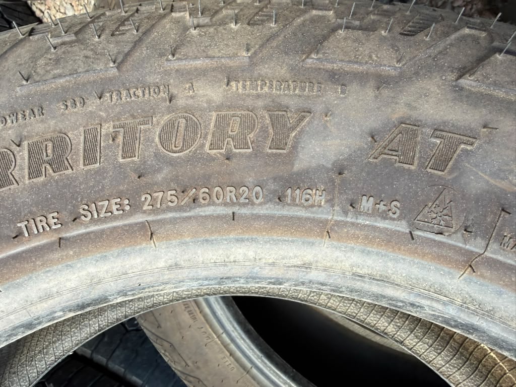 275/60R20 Pair (2 Used Tires) Goodyear Wrangler Territory AT