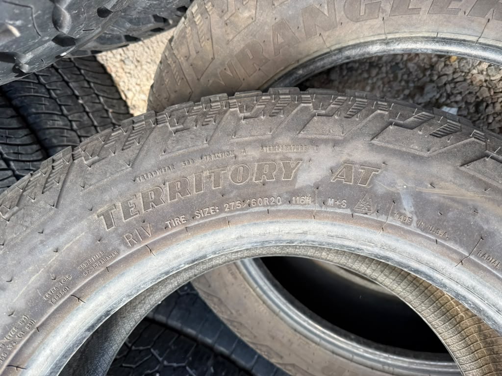 275/60R20 Pair (2 Used Tires) Goodyear Wrangler Territory AT