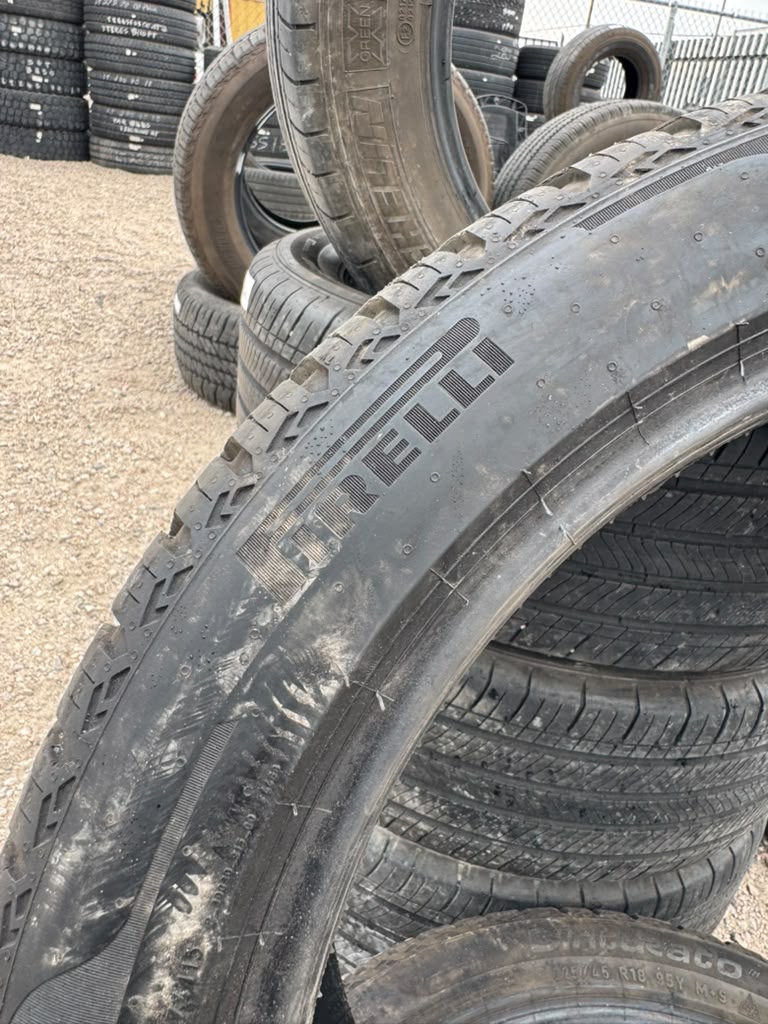 225/45R18 Pair (2 Used Tires) Pirelli Cinturato WeatherActive
