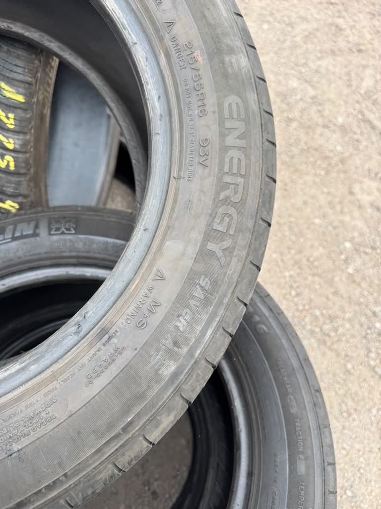 215/55R16 Set (4 Used Tires) Michelin Energy Saver