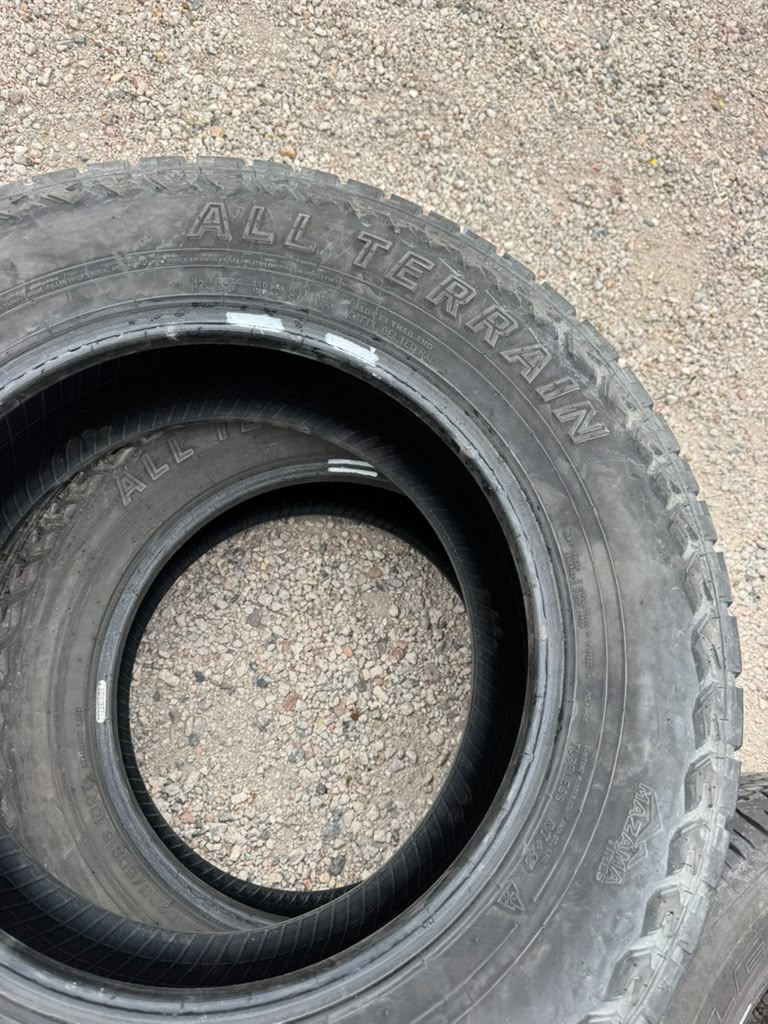 265/65R18 Pair (2 Used Tires) Mazama Open Range
