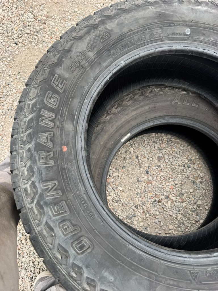 265/65R18 Pair (2 Used Tires) Mazama Open Range