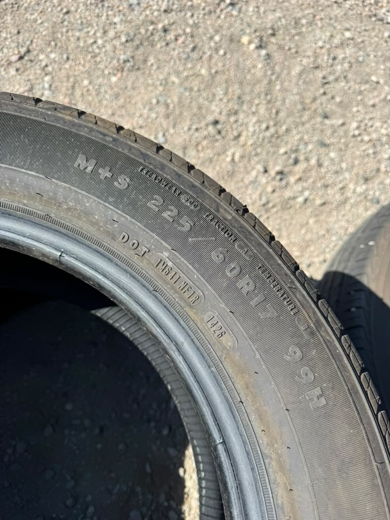 225/60R17 Pair (2 Used Tires) Douglas Touring