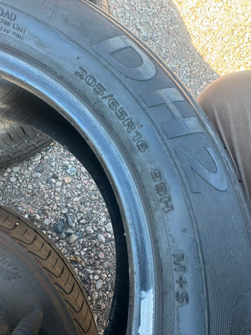 205/65R16 Pair (2 Used Tires) Delinte DH2 - 📍 Commerce City