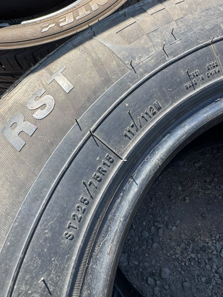 ST225/75R15 Pair (2 Used Tires) Trailer King RST