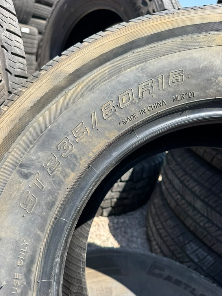 ST235/80R16 Pair (2 Used Tires) Castle Rock ST Radial ST226