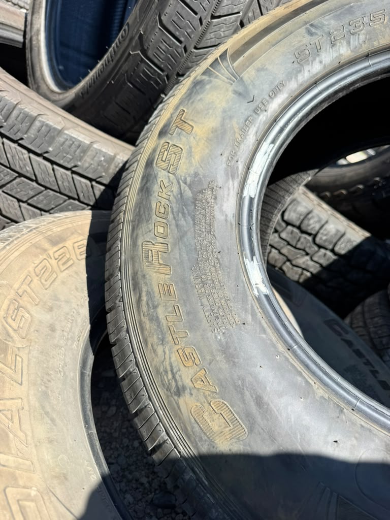 ST235/80R16 Pair (2 Used Tires) Castle Rock ST Radial ST226