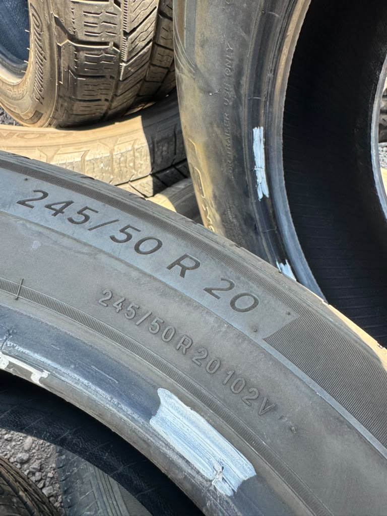 245/50R20 Pair (2 Used Tires) Michelin Primacy LTX