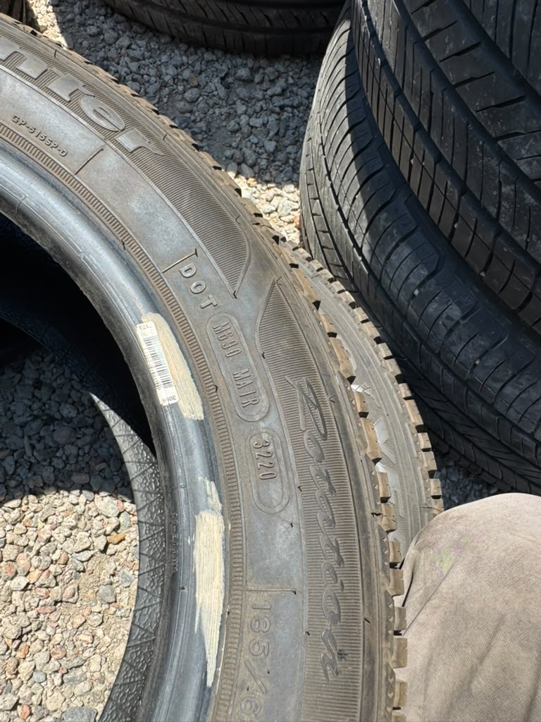 185/60R15 Pair (2 Used Tires) Goodyear UltraGrip Winter