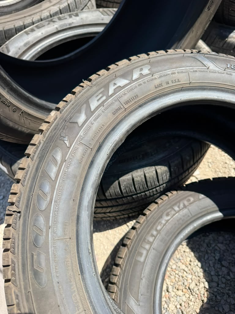 185/60R15 Pair (2 Used Tires) Goodyear UltraGrip Winter