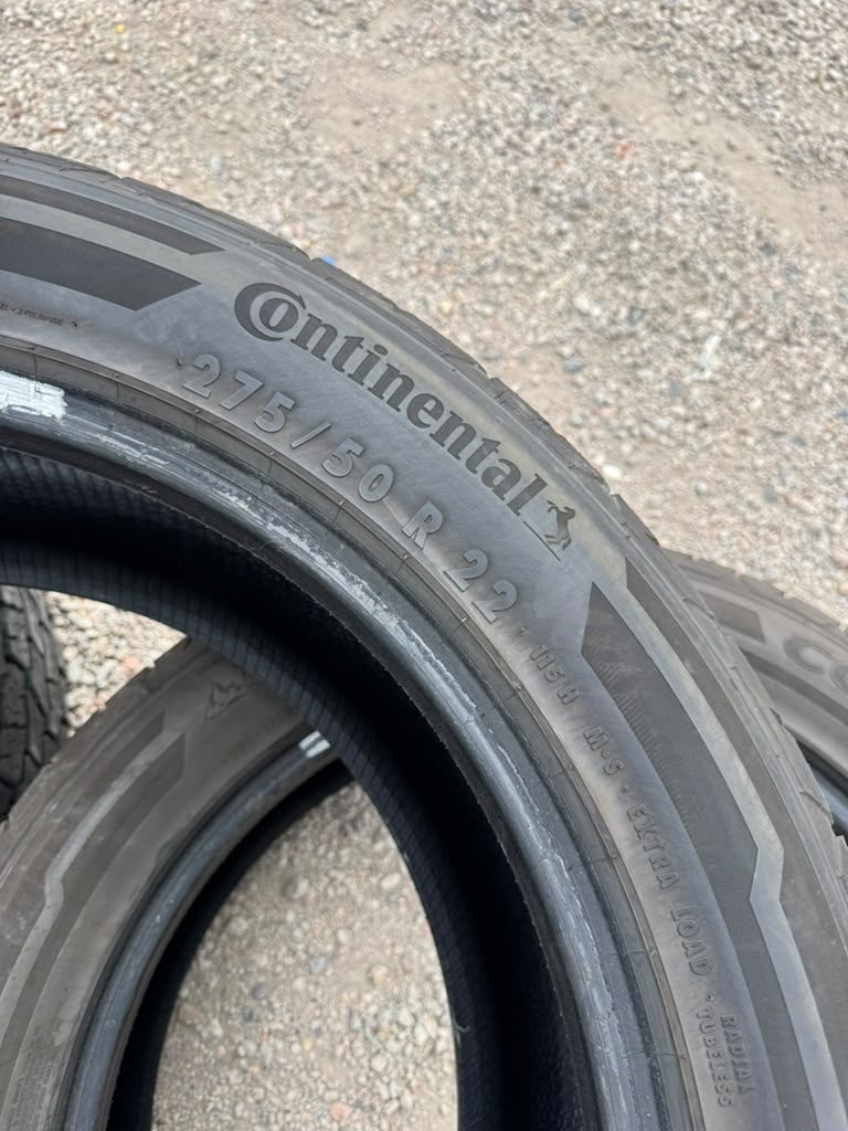275/50R22 Pair (2 Used Tires) Continental Terrain Contact
