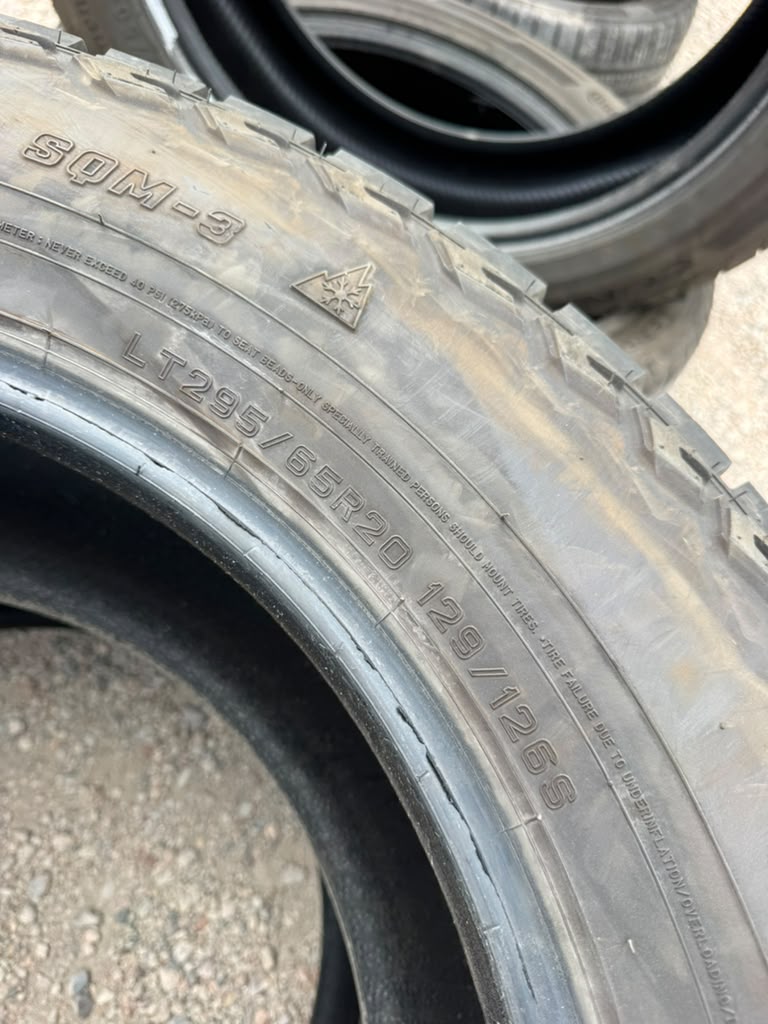 LT295/65R20 Pair (2 Used Tires) Mazama Open Range SQM-3
