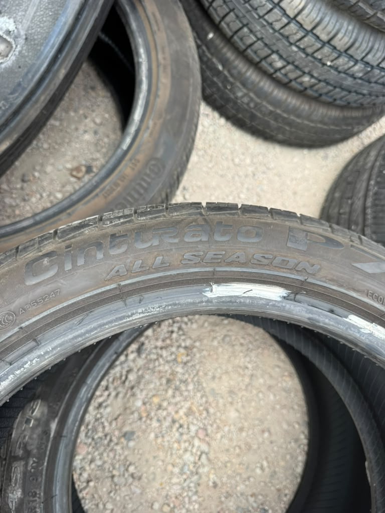 225/45R18 Pair (2 Used Tires) Pirelli Cinturato P7