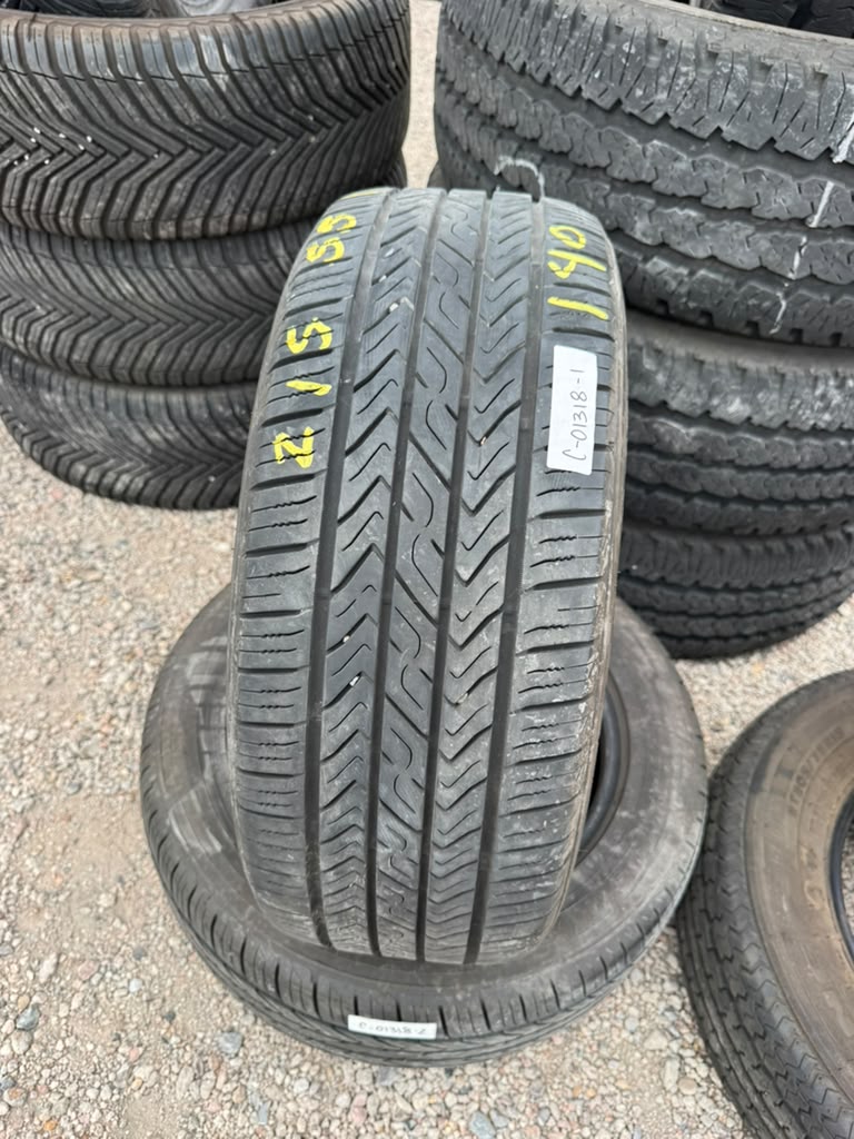 215/55R16 Pair (2 Used Tires) Toyo Extensa