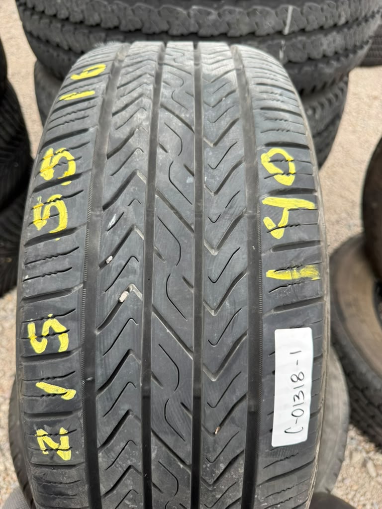 215/55R16 Pair (2 Used Tires) Toyo Extensa