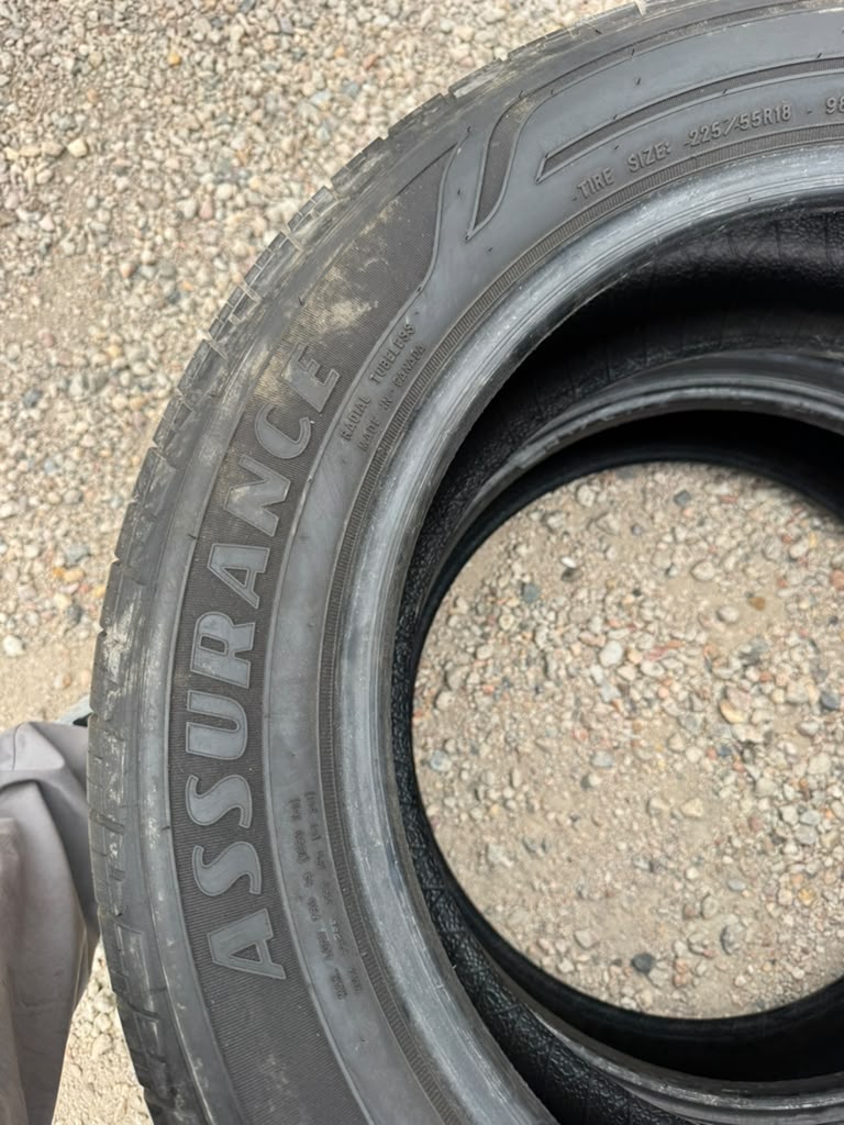 225/55R18 Set (4 Used Tires) Goodyear Assurance